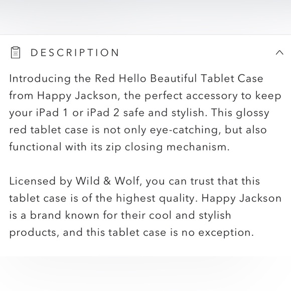 WILD & WOLF - HAPPY JACKSON || Hello Beautiful Red Tablet Case. - Picture 10 of 12